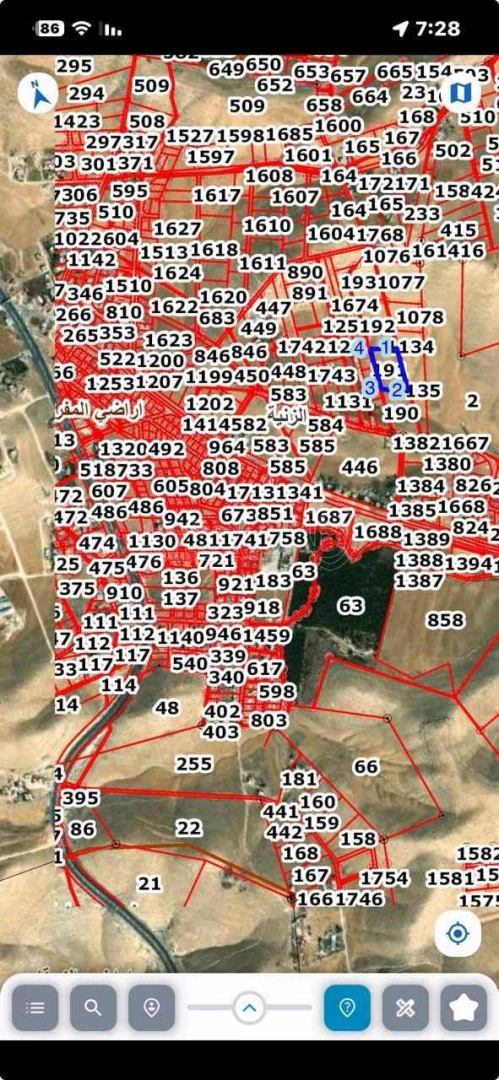 أرض في المفرق لواء بلعما الزنية المزرعة ارض زي الكف - 65,000 دأ - صورة 1