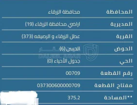 أرض في  الجبل الأبيض الشارع الرئيسي شارع بهاء الدين عبدال - 75,000 دأ - صورة NaN