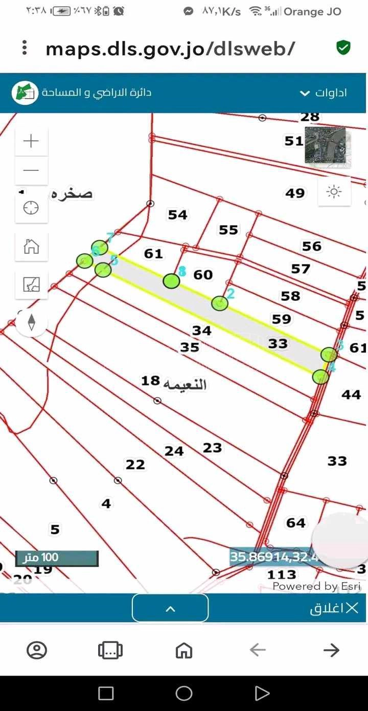 أرض في اربد /النعيمه /قرب طريق عجلون النعيمه - 50,000 دأ - صورة 12