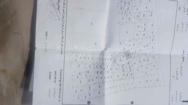 أرض - الزرقاء الهاشمية الحي الشمالي  - 25000 دأ