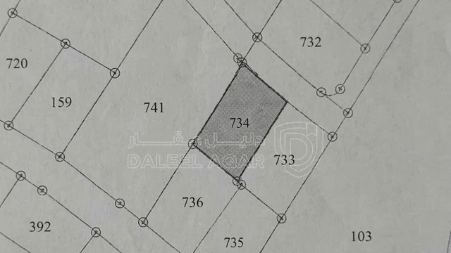 أرض في عين الباشا صافوط قرب مسجد جعفر الطيار - 135,000 دأ - صورة NaN