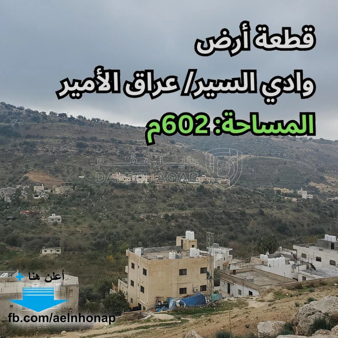 أرض في عراق الأمير - قرب مسجد عبد الرحمن الغافقي - 34,000 دأ - صورة 1