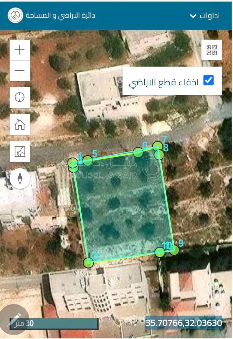 أرض في فوق شارع الستين ، ٣٠٠ متر فوق الشارع ، البقيع، - 75,000 دأ - صورة 1