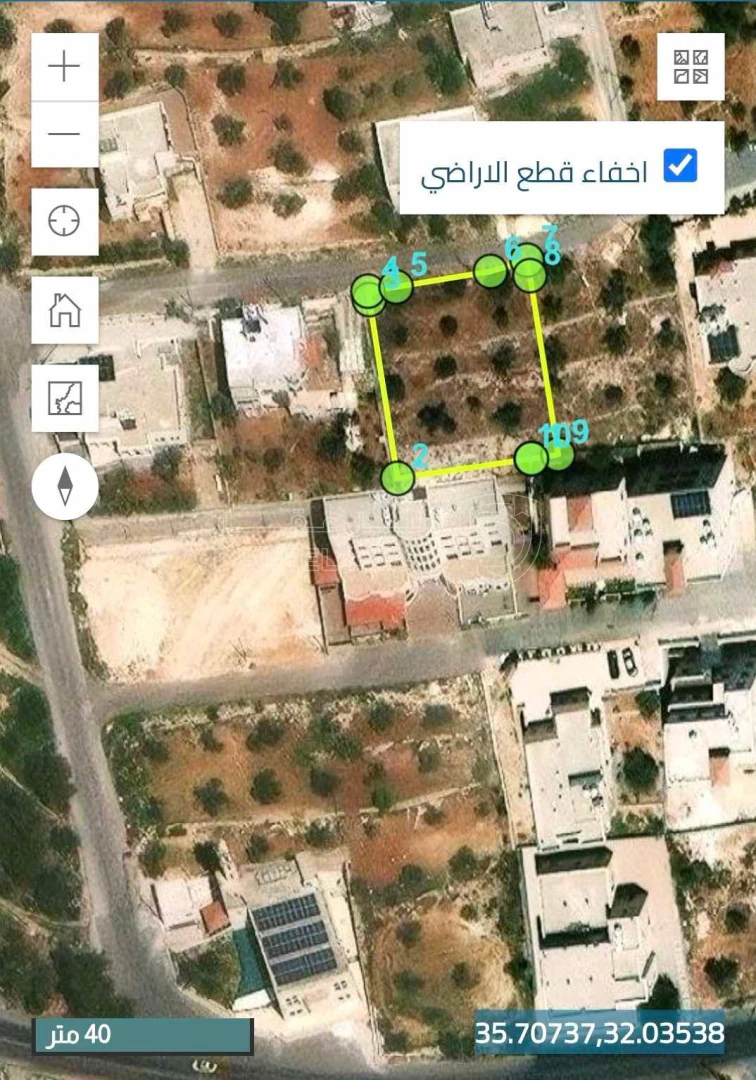 أرض في فوق شارع الستين ، ٣٠٠ متر فوق الشارع ، البقيع، - 75,000 دأ - صورة 1