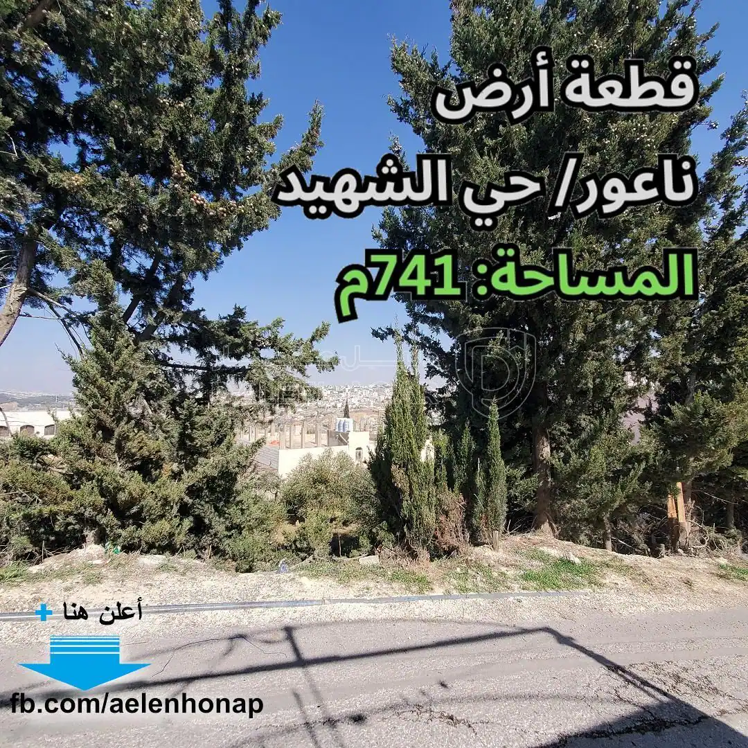 أرض في ناعور/ حي الشهيد - قرب معهد حفظ السلام - 75,000 دأ - صورة 1