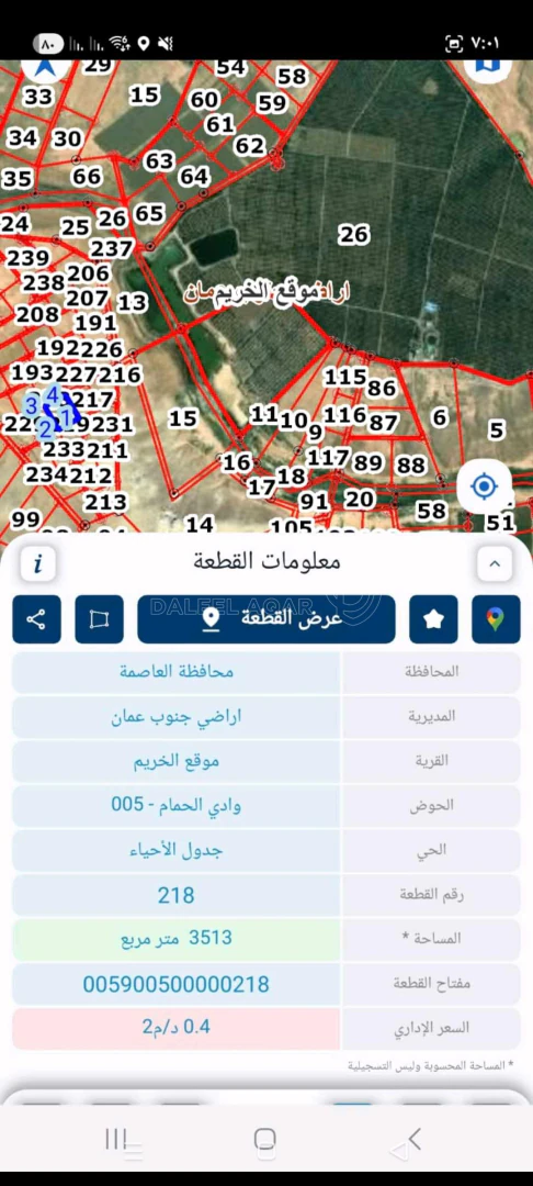 أرض في ارض البيع جنوب عمان الخريم مساحة ارض ٣٥٠٠٠ - 4,000 دأ - صورة 1