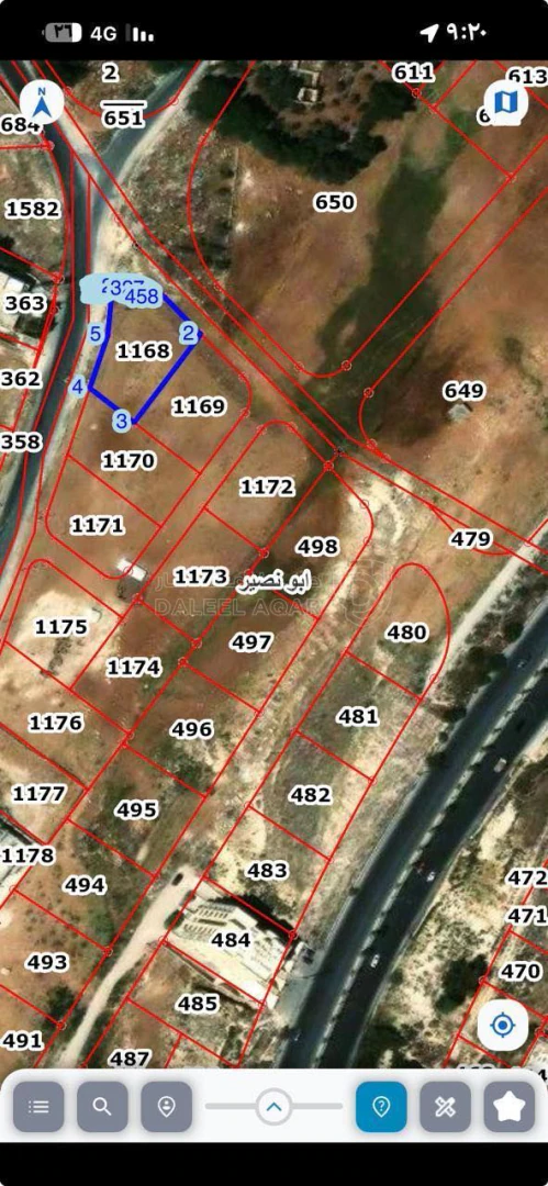 أرض في ارض تجارية للبيع موقع استثماري مميز ابو نصير  - 500,000 دأ - صورة 1