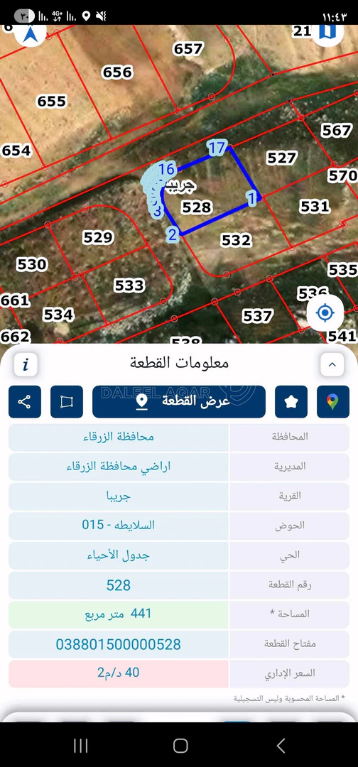 أرض في الزرقاء جريبا - 20,000 دأ - صورة 1