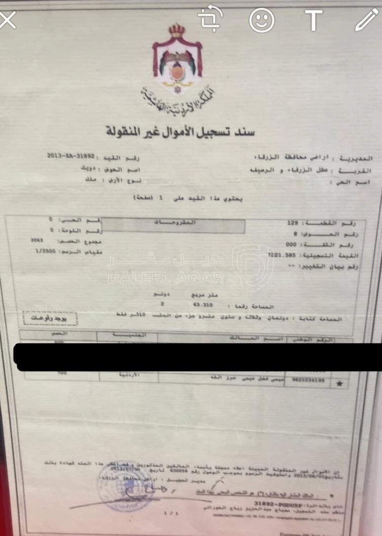 أرض في للبيع مستعجل  أرض الزرقاء  بضاحية مكة قابل للتفاوض - 25,000 دأ - صورة 1
