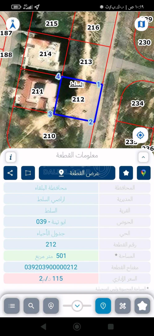 أرض في ارض للبيع في السلط السرو  - 93,000 دأ - صورة 1