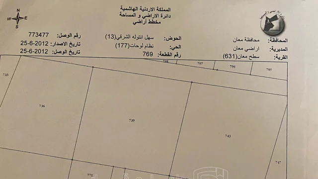 أرض - محافظة معان   القرية سطح معان  - 5000 دأ