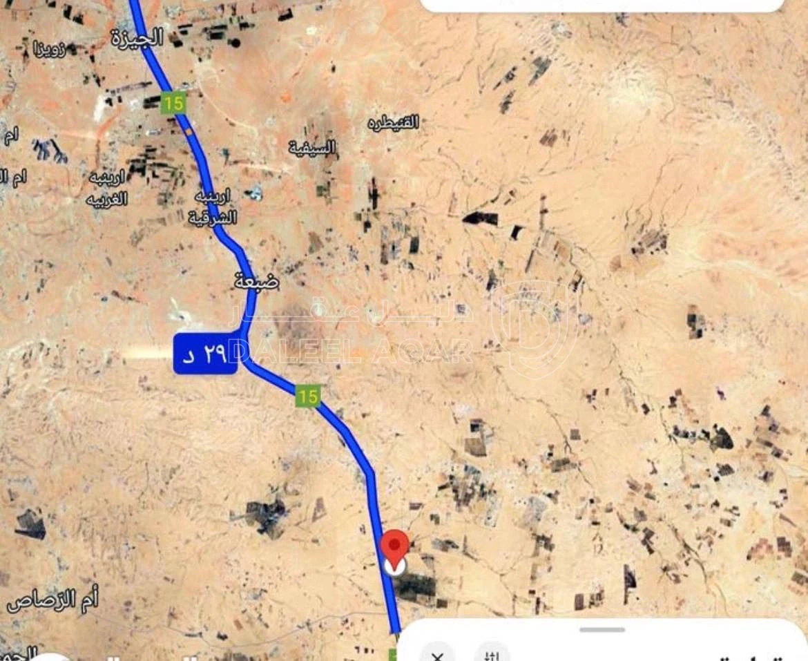 أرض في ارض للبيع خان زبيب تبعد ٢٠٠ م عن طريق صحراوي  - 13,500 دأ - صورة 1