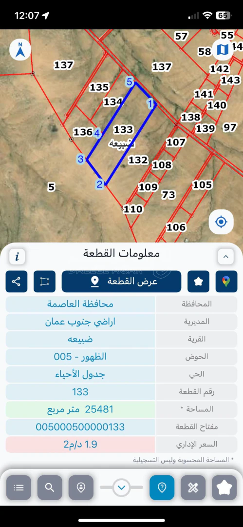 أرض في قطعة ارض مميزه من اراضي جنوب عمان ضبيعة - 101,924 دأ - صورة 1