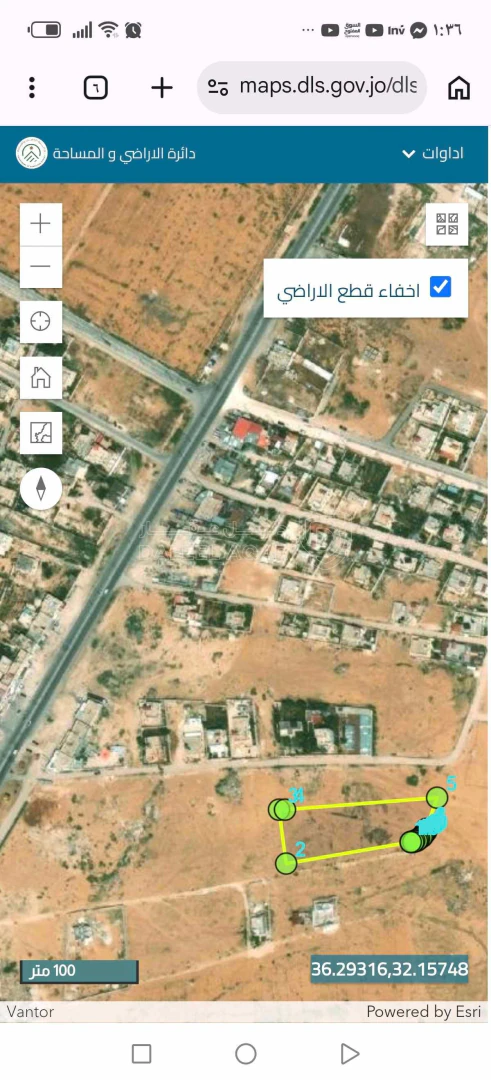 أرض في المفرق الخالدية حوض المشرفة مقابل الوحيدي مول - 49,000 دأ - صورة 1