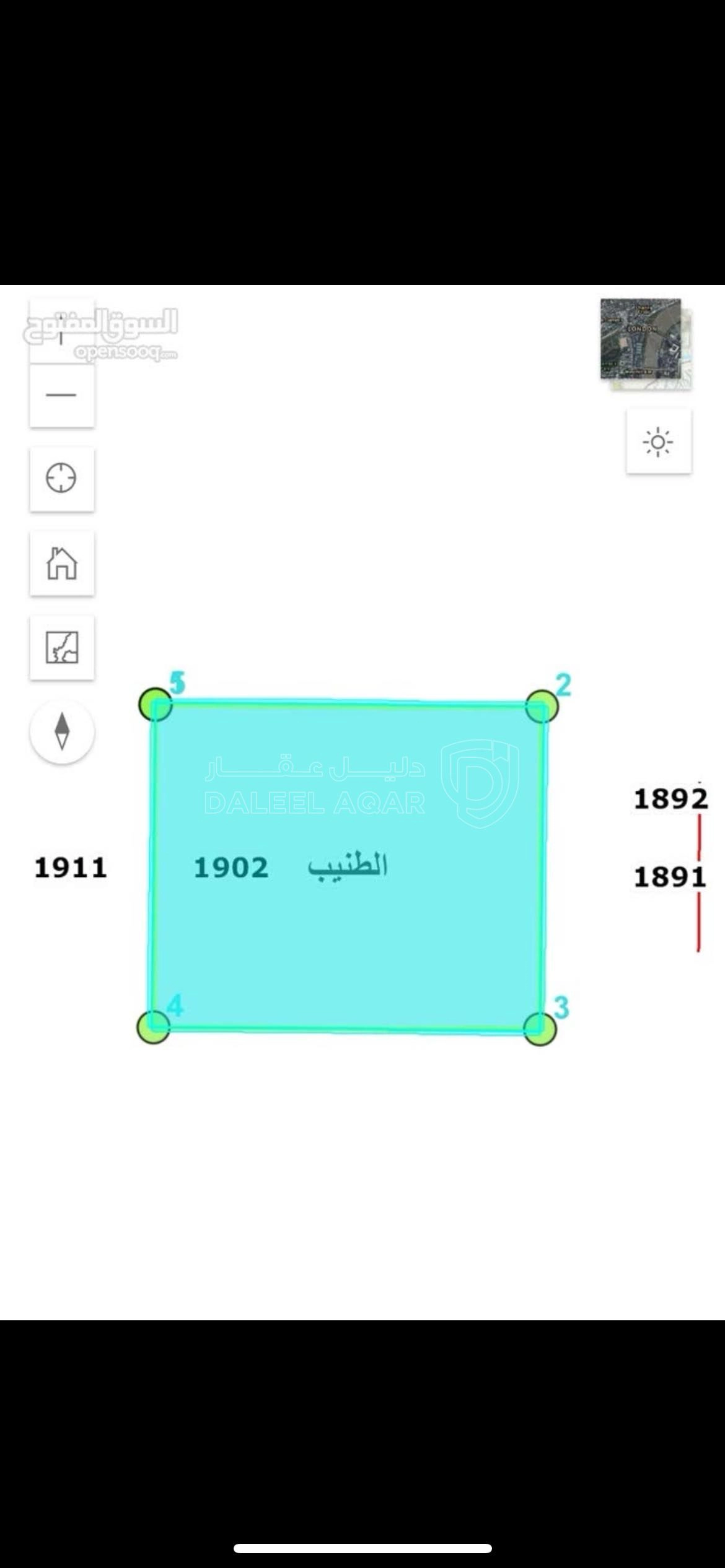 أرض في قطعة ارض ٥٠٠ م الطنيب جنوب عمان اسكان الامانه - 45,000 دأ - صورة 1