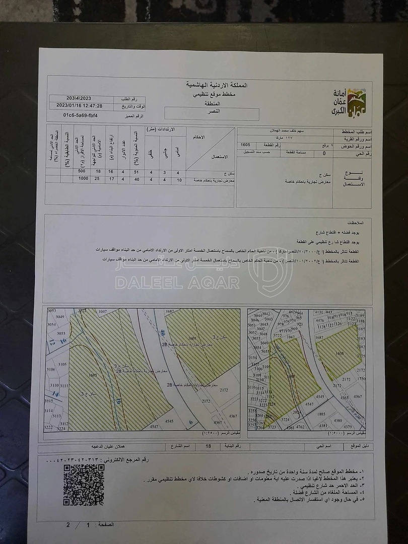 أرض في عمان ماركا شارع الحزام  - 28,000 دأ - صورة 1