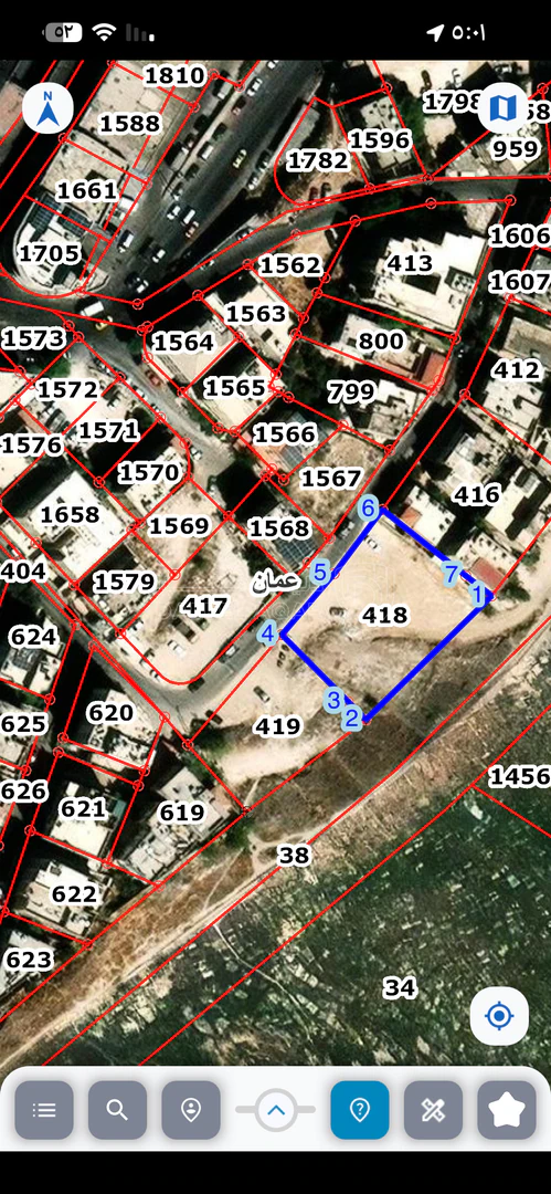 أرض في جبل النصر طلوع السكافي تبعد عن وادي الرمم ١٠٠ متر  - 65,000 دأ - صورة 1