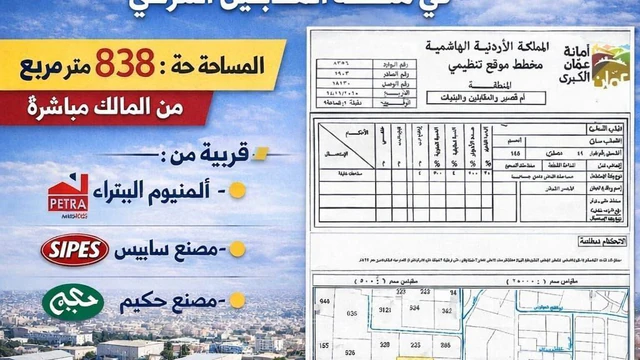 أرض في المقابلين الشرقي صناعات خفيفة  - 205,000 دأ - صورة NaN