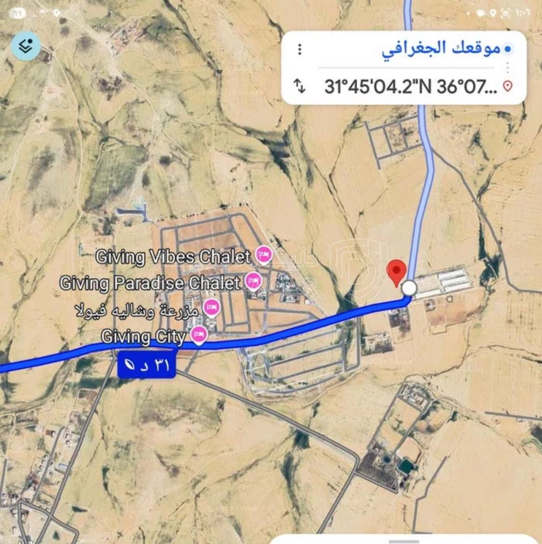 أرض في ارض للبيع المطبه الموقر  - 55,000 دأ - صورة 1