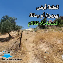 أرض - بيرين/ أم رمانة - قرب مسجد أم رمانة - 40000 دأ