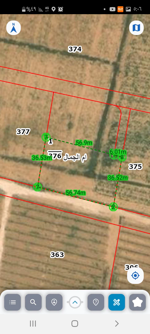 أرض في المفرق ام الجمال روضة الاميرة بسمة  - 9,000 دأ - صورة 1