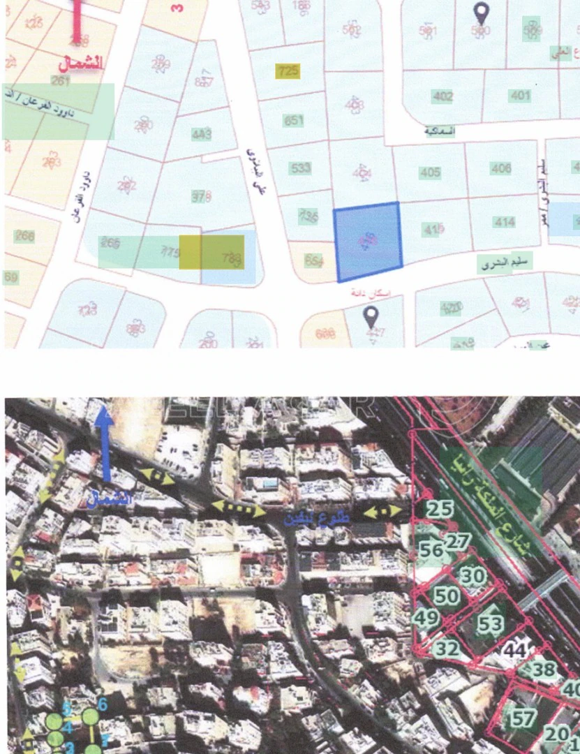 أرض في تلاع الشمالي ،شارع سالم البشري،  - 600,000 دأ - صورة 1