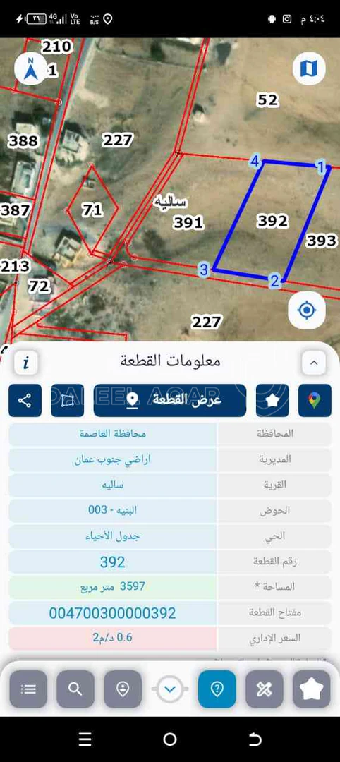 أرض في الجيزة ام الرصاص قرية سالية - 7,000 دأ - صورة 1