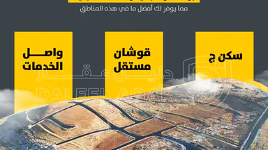 أرض في أرض سكنية بالمستندة الجديدة- 2.5 كم عن اشارة الغاز - 55,000 دأ - صورة NaN