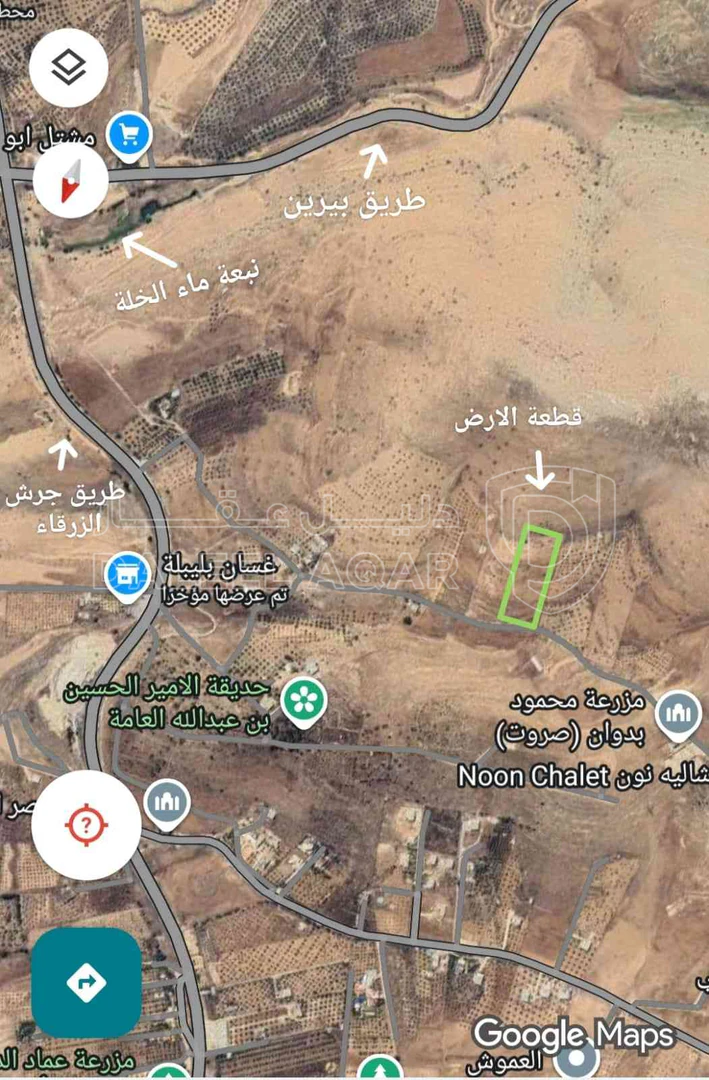 أرض في بيرين / صروت – أم خشيبة الشمالي - 120,000 دأ - صورة 1