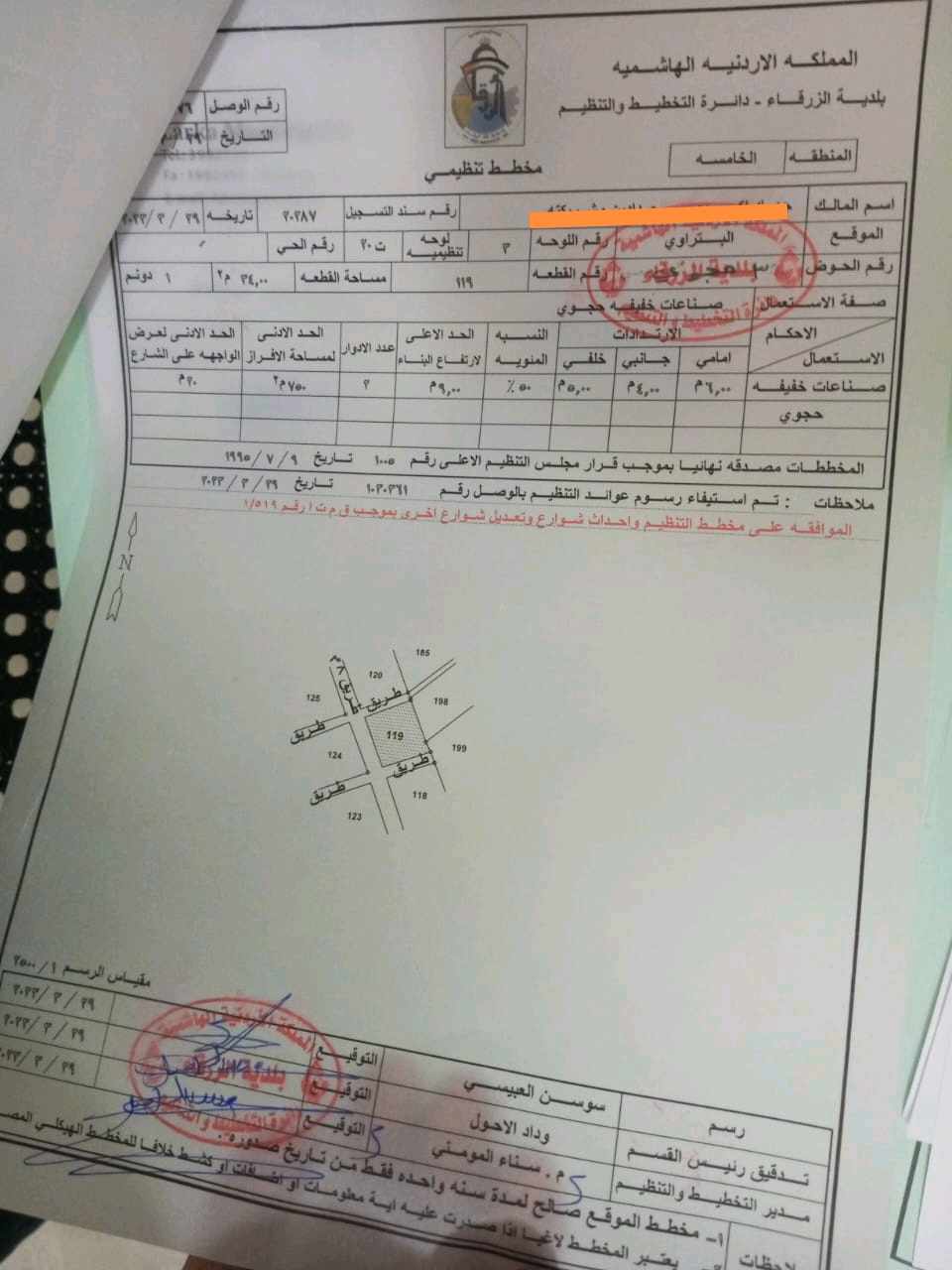 أرض في الزرقاء البتراوي - 22,000 دأ - صورة 1